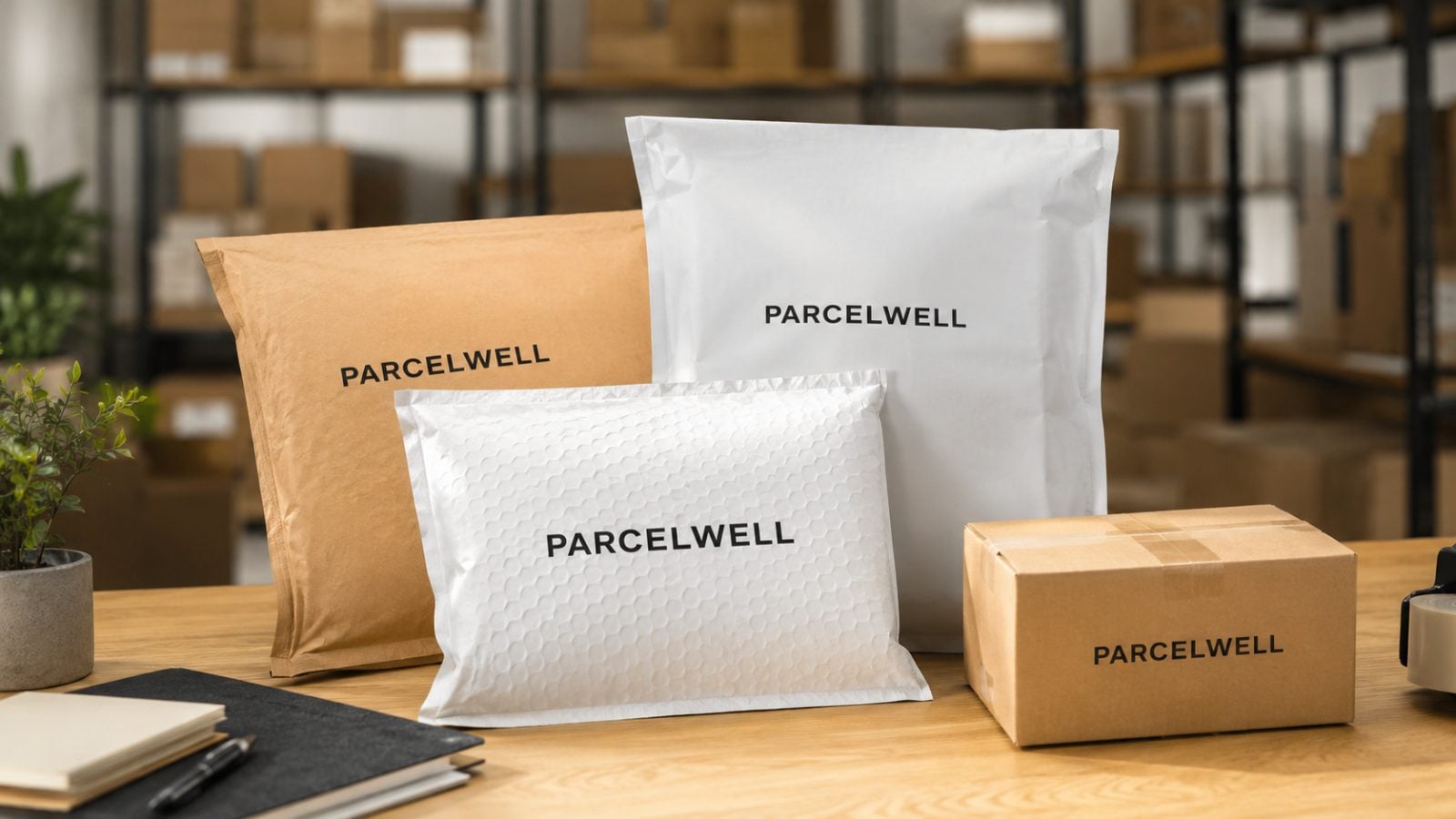 Custom printed padded envelopes with logo