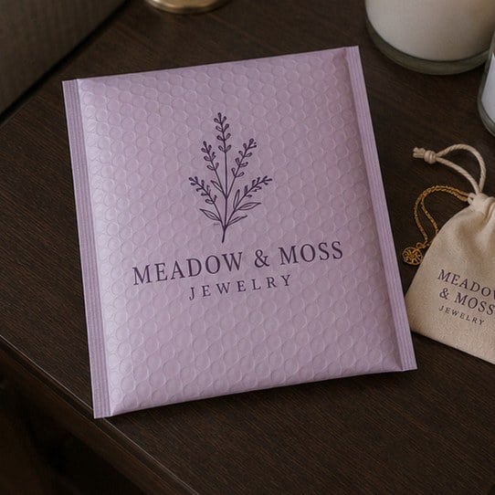 Padded envelopes with logo — customer photo